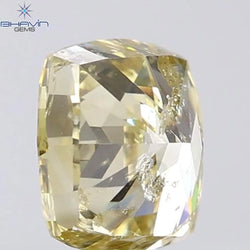 1.02 CT Cushion Shape Natural Diamond Orange Color I2 Clarity (5.73 MM)