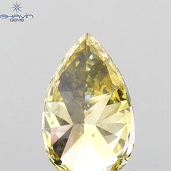 0.27 CT Pear Shape Natural Diamond Green (Chameleon) Color SI1 Clarity (5.34 MM)