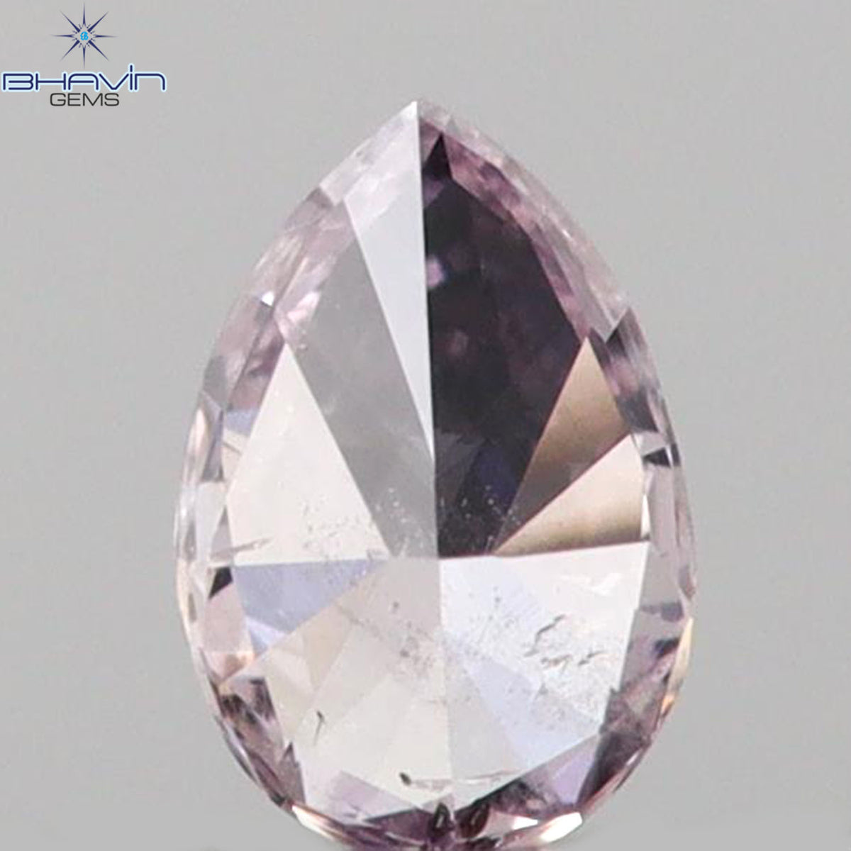 0.05 CT ペアシェイプ 天然ダイヤモンド ピンクカラー SI1 クラリティ (2.96 MM)