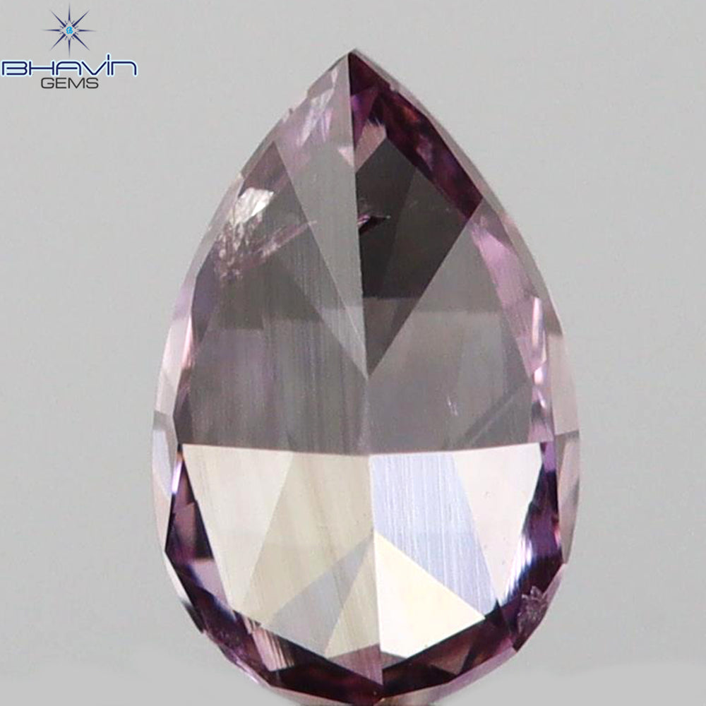 0.13 CT Pear Shape Natural Diamond Pink Color SI1 Clarity (3.98 MM)