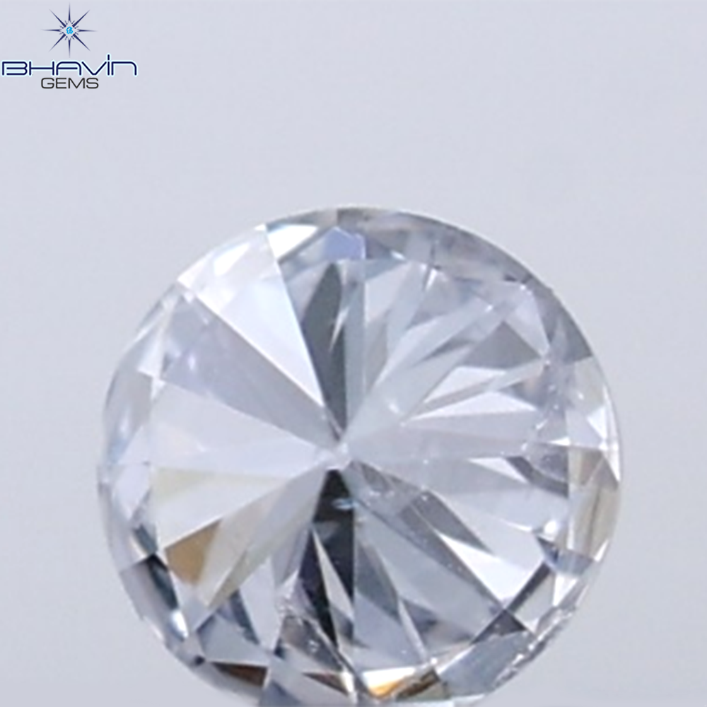 0.03 CT Round Cut Natural Diamond Grey Blue Color SI2 Clarity