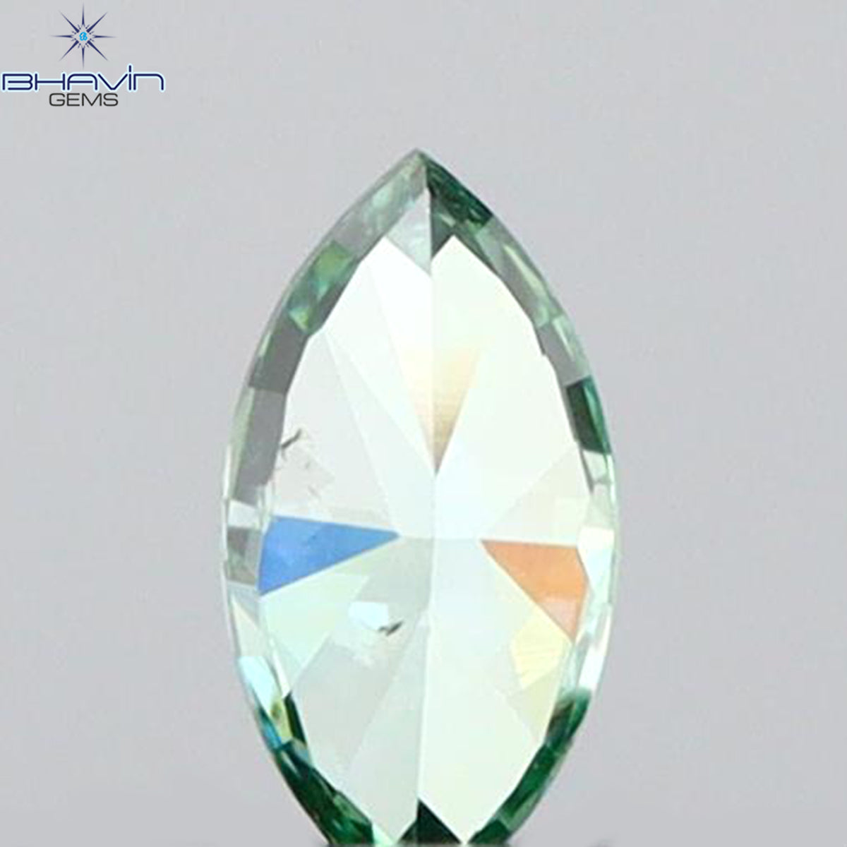 0.06 CT Natural Marquise Diamond Enhanced Vivid Green Color Clarity VS1 (3.68 MM)