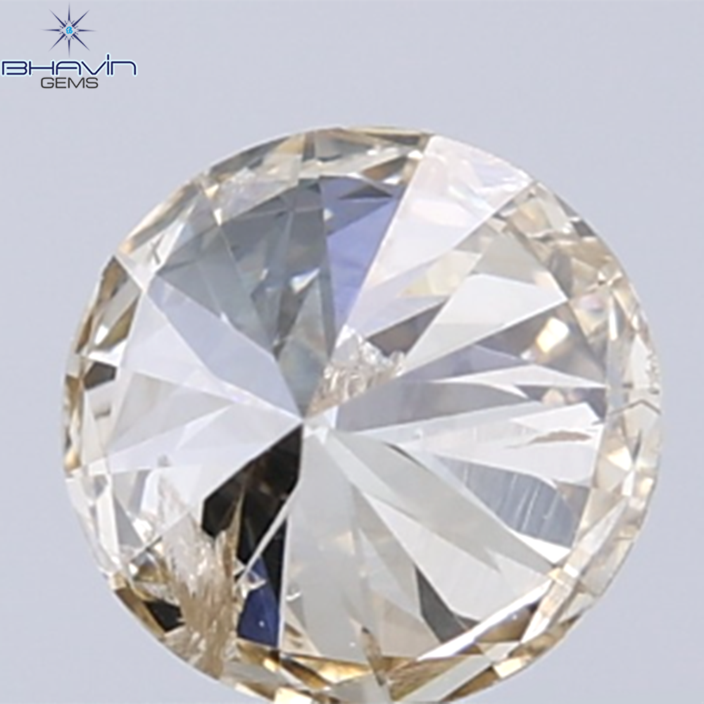 0.18 CT ラウンド ローズ カット シェイプ 天然ダイヤモンド ピンク色 I2 クラリティ (3.86 MM)