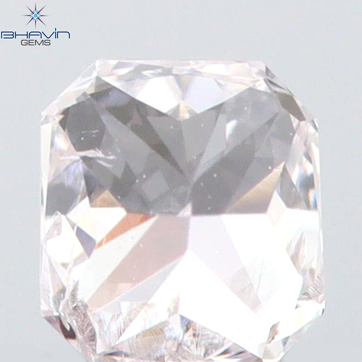 0.08 CT ラディアント シェイプ ナチュラル ダイヤモンド ピンク色 SI2 クラリティ (2.38 MM)