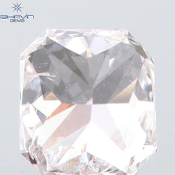 0.12 CT Radiant Shape Natural Diamond Pink Color SI2 Clarity (3.08 MM)