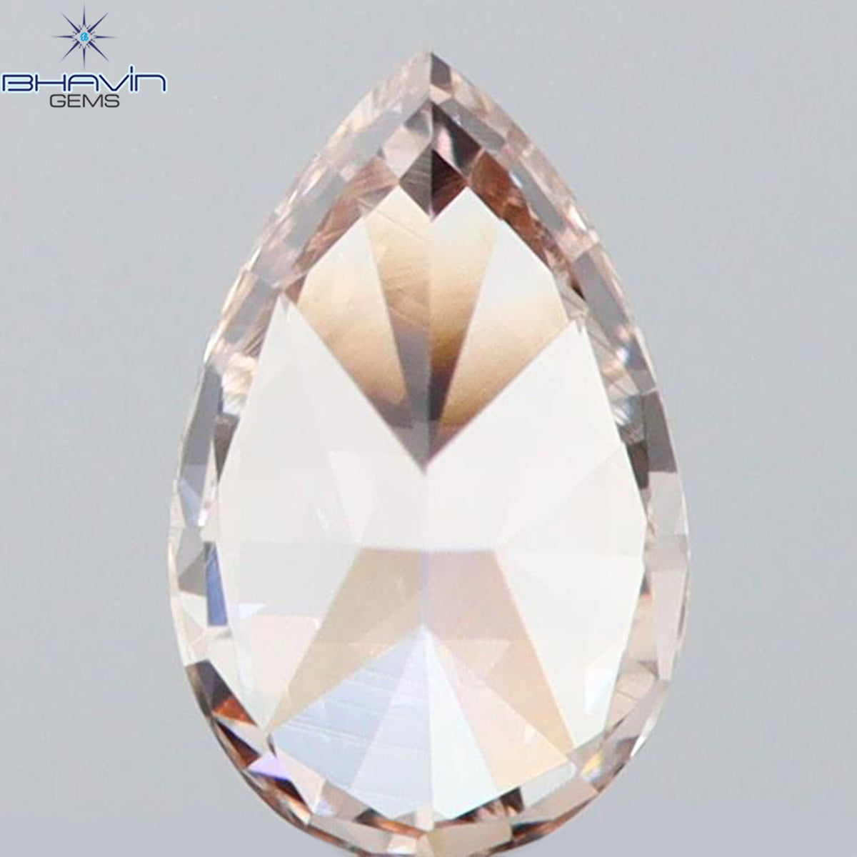 0.08 CT ペアシェイプ ナチュラル ダイヤモンド ピンク色 VS1 クラリティ (3.45 MM)