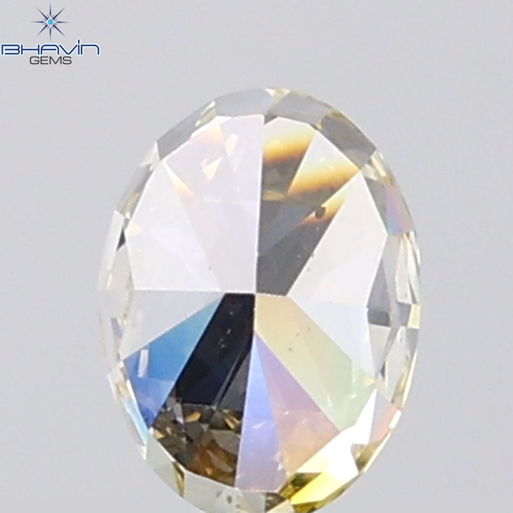 0.80 CT Oval Diamond Natural Yellow Color VS2 Clarity (6.27 MM)