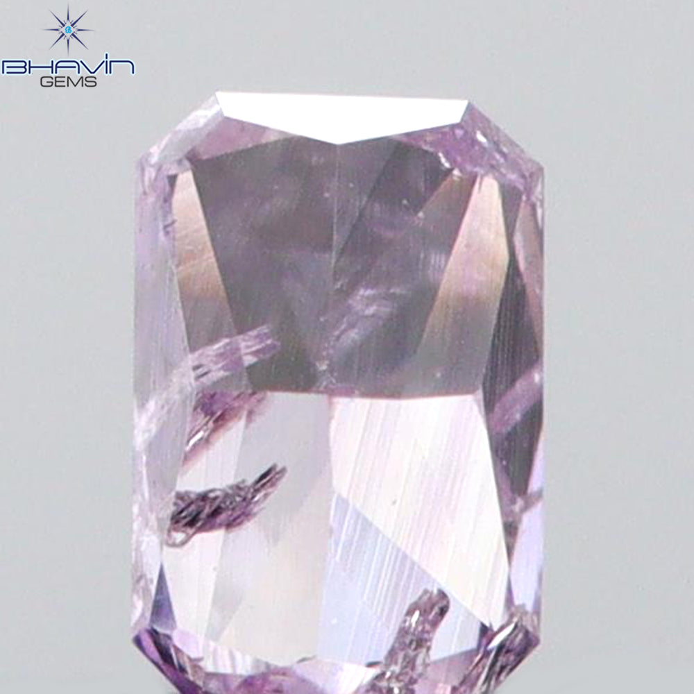 0.08 CT Radiant Shape Natural Diamond Pink Color I1 Clarity (2.84 MM)