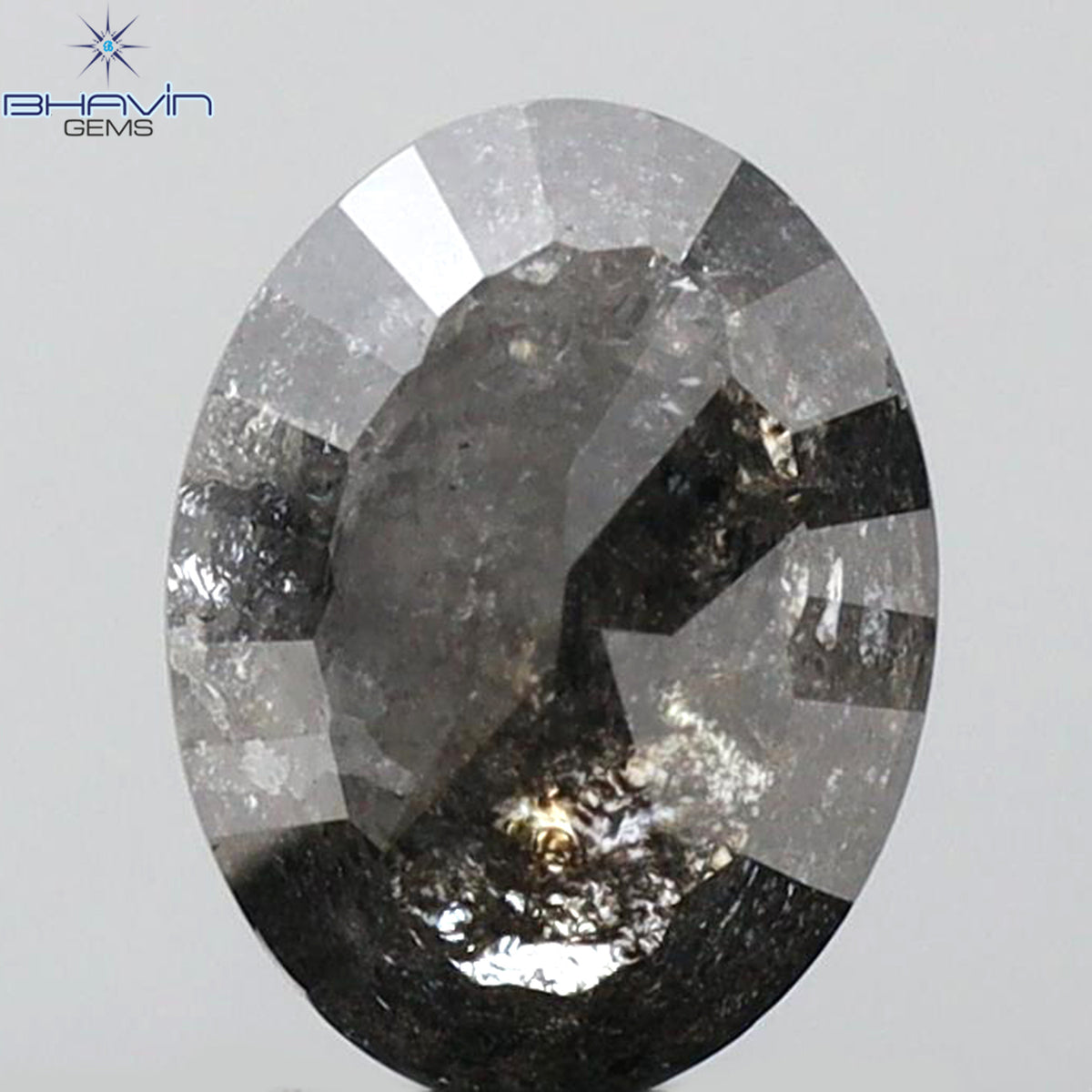 1.25 CT Natural Oval Salt And Papper Diamond I3 Clarity (7.28 MM)
