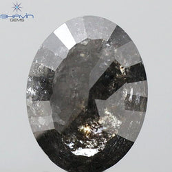 1.25 CT Oval Shape Natural Diamond Salt And Papper Color I3 Clarity (7.28 MM)