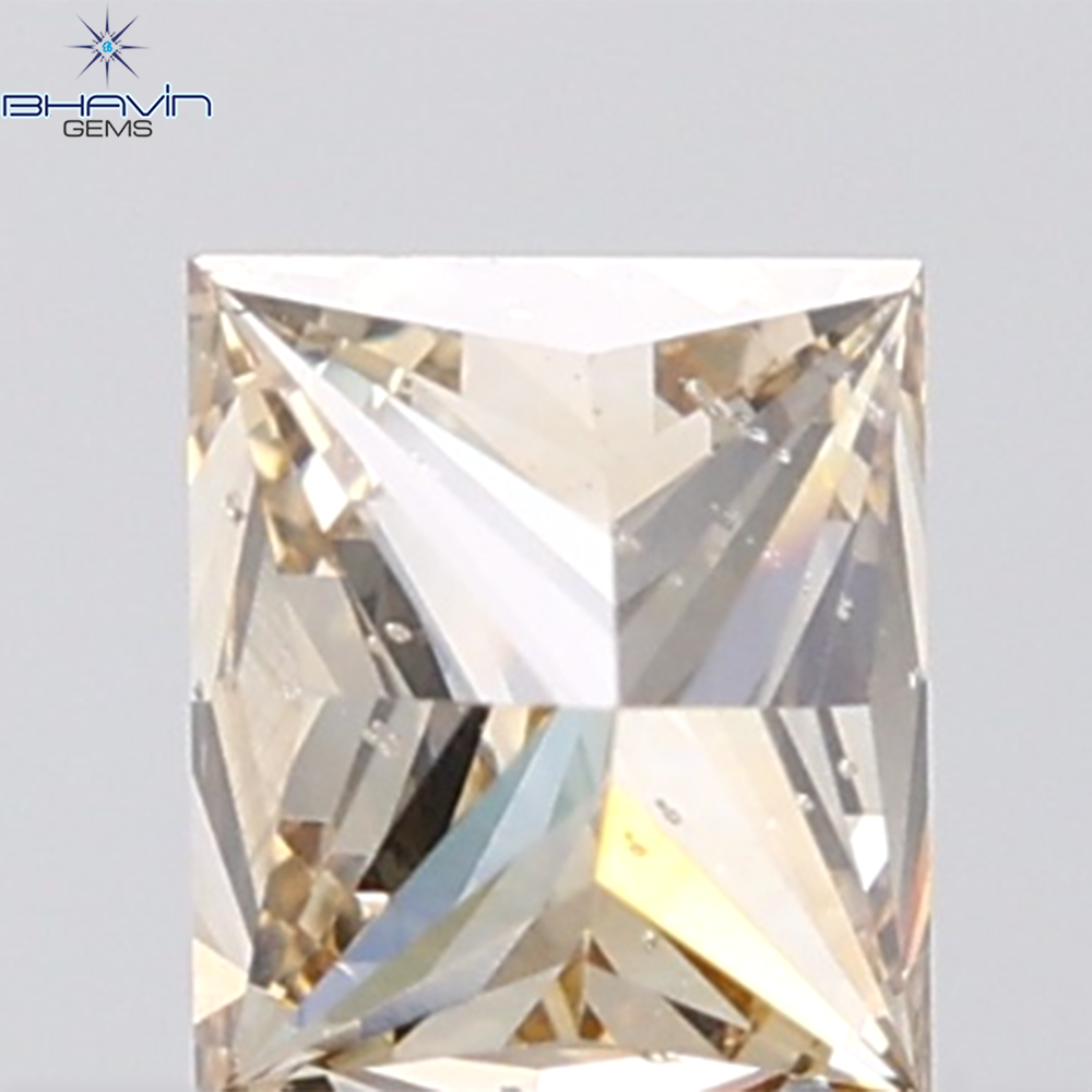 1.01 CT Princess Shape Natural Brown Diamond SI Clarity (5.43 MM )