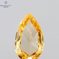 0.17 CT Pear Shape Natural Diamond Orange Color VS1 Clarity (4.80 MM)