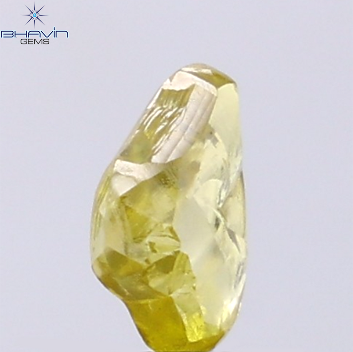 0.94 CT Natural Rough Diamond Enhanced Yellow Color Clarity VS (7.65 MM)