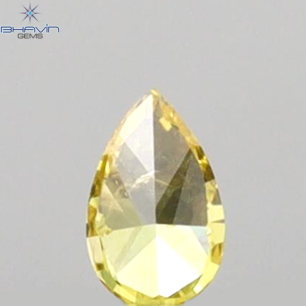 0.06 CT ペアシェイプ 天然ダイヤモンド イエローカラー SI2 クラリティ (3.26 MM)