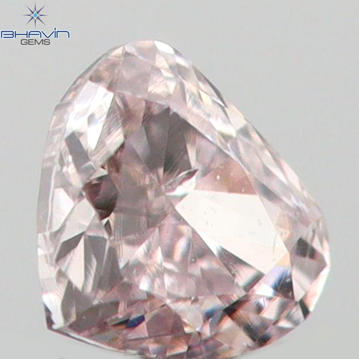 0.06 CT Natural Heart Diamond Pink Color Clarity SI1 (2.55 MM)