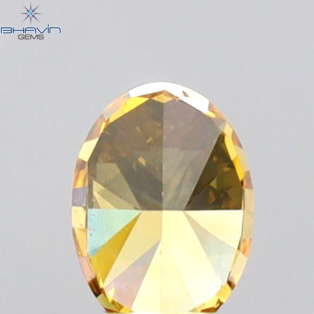 0.26 CT Oval Shape Natural Diamond Orange Color VS1 Clarity (4.52 MM)