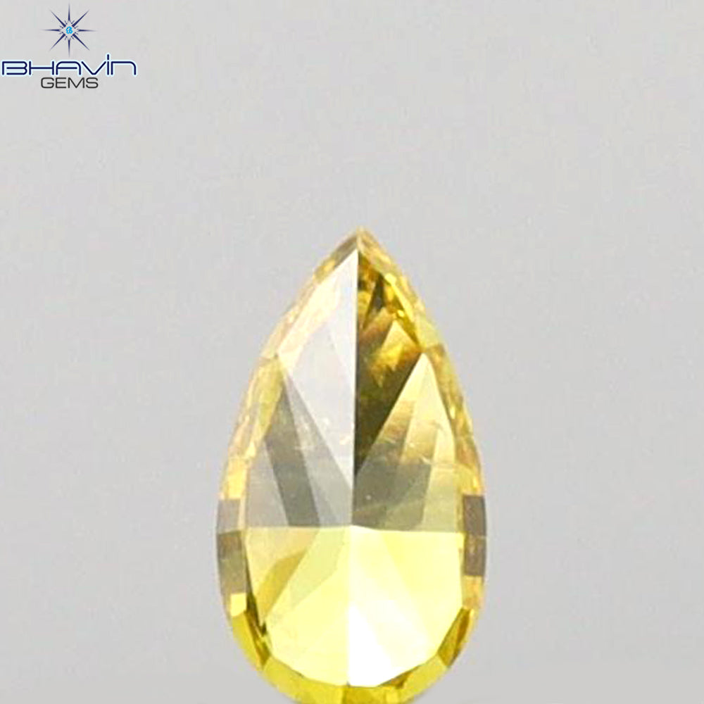 0.10 CT Pear Shape Natural Diamond Yellow Color VS2 Clarity (3.75 MM)