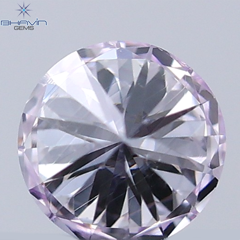 0.18 CT ラウンド ローズ カット シェイプ 天然ダイヤモンド ピンク色 I2 クラリティ (3.86 MM)