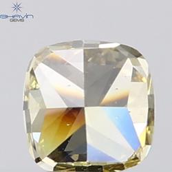 GIA認定 1.27 CT クッションダイヤモンド イエローカラー 天然ダイヤモンド VS1 クラリティ (5.97 MM)