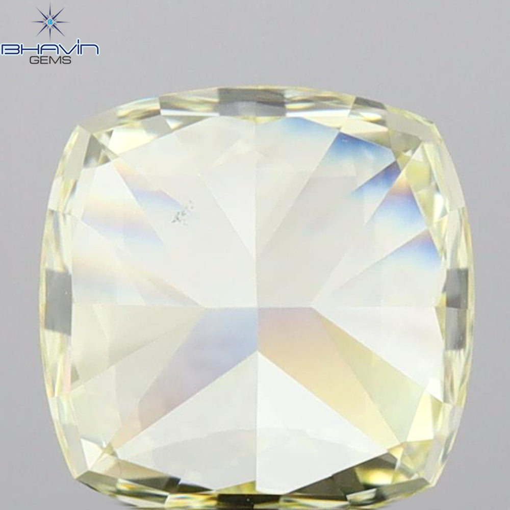 GIA Certified 1.58 CT Cushion Diamond Yellow Color Natural Diamond VS2 Clarity (6.16 MM)