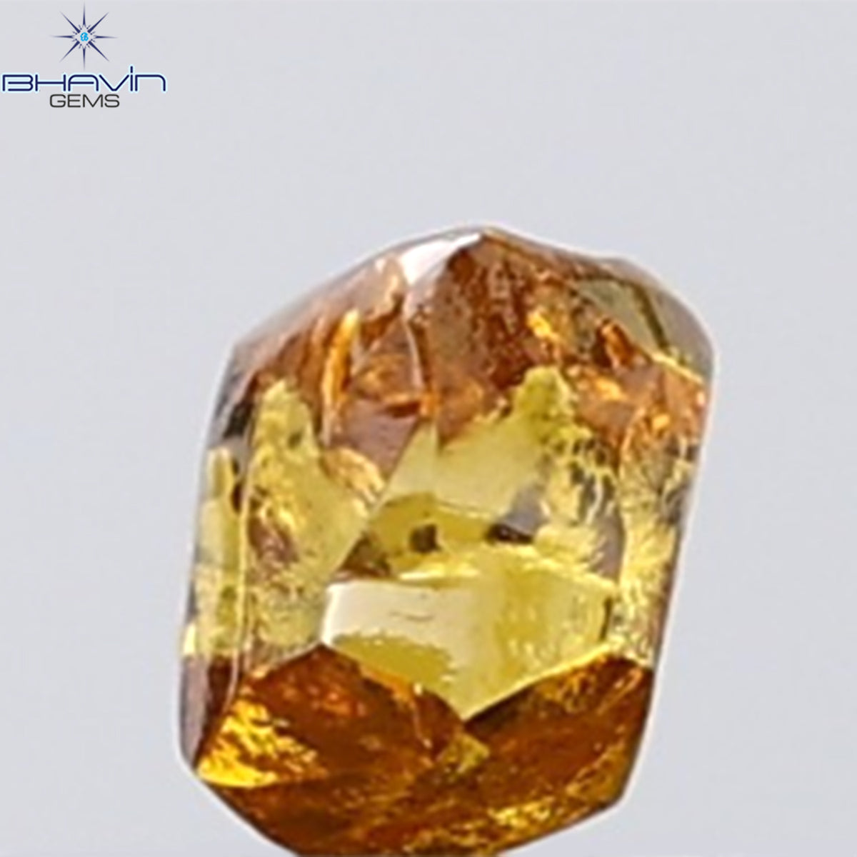 0.33 CT Rough Shape Natural Diamond Orange Color VS1 Clarity (3.96 MM)