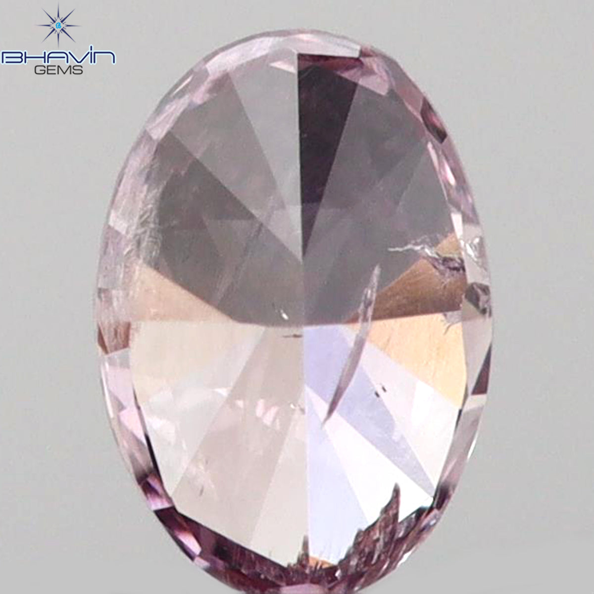 0.10 CT オーバルシェイプ 天然ダイヤモンド ピンクカラー SI2 クラリティ (3.63 MM)