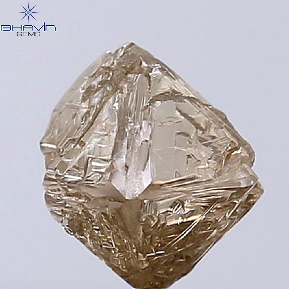 2.13 CT Rough Shape Natural Diamond Dark Brown Color SI2 Clarity (7.00 MM)