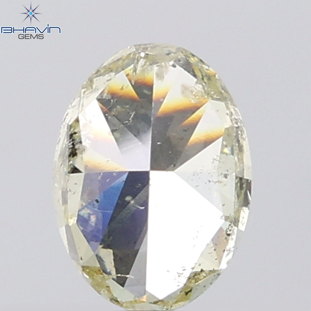 1.49 CT Oval Diamond Natural Yellow Color I1 Clarity (7.76 MM)