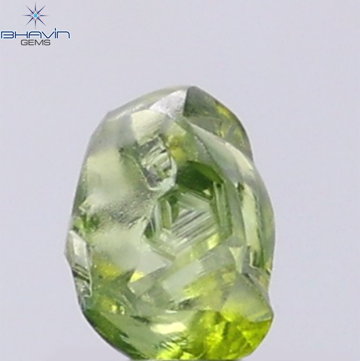 1.09 CT Natural Rough Diamond Enhanced Green Color Clarity VS (6.23 MM)