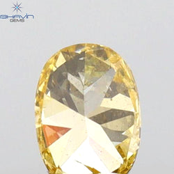 0.21 CT Oval Shape Natural Diamond Orange Color SI2 Clarity (4.37 MM)