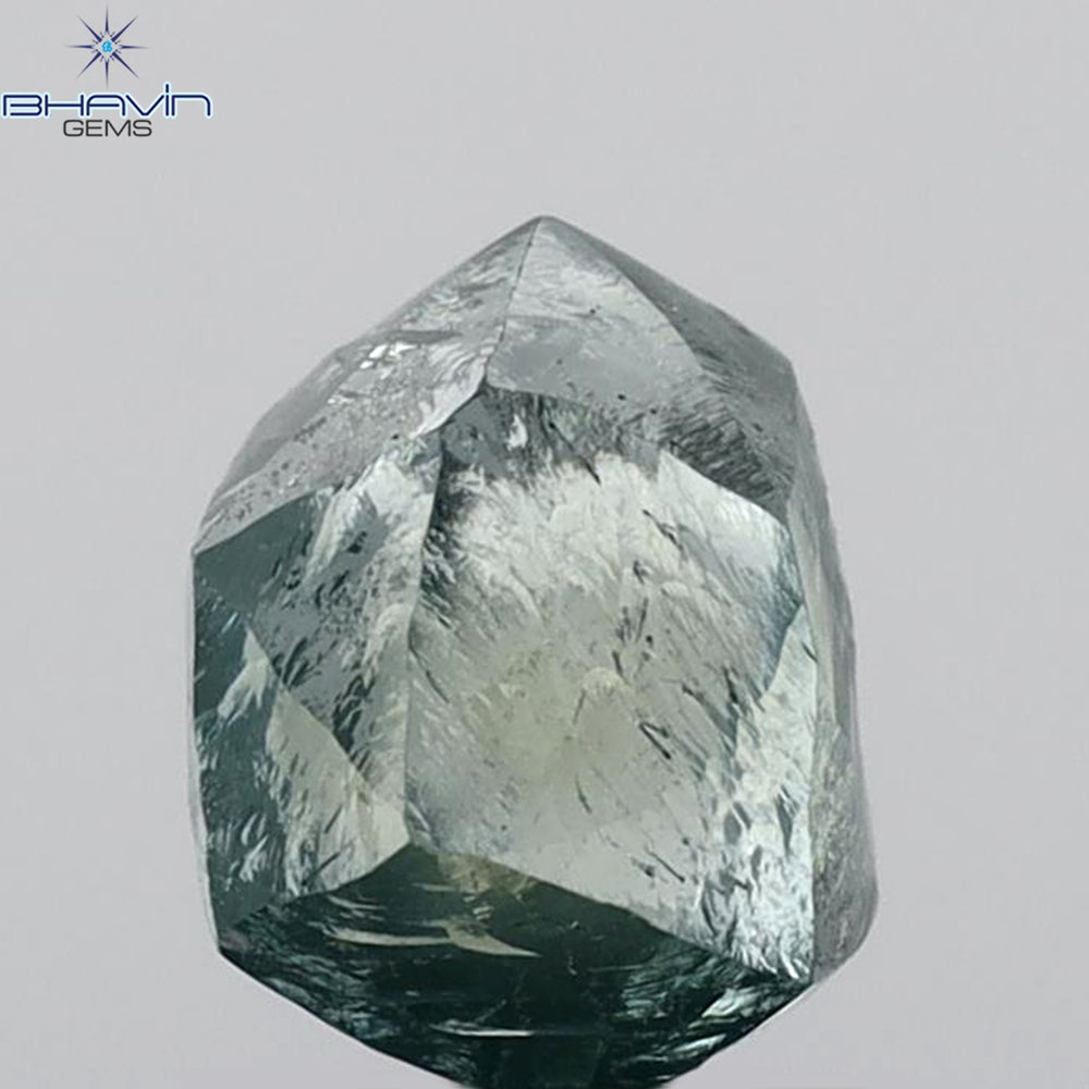 3.10 CT Natural Rough Diamond Enhanced Blue Color Clarity VS2 (8.21 MM)