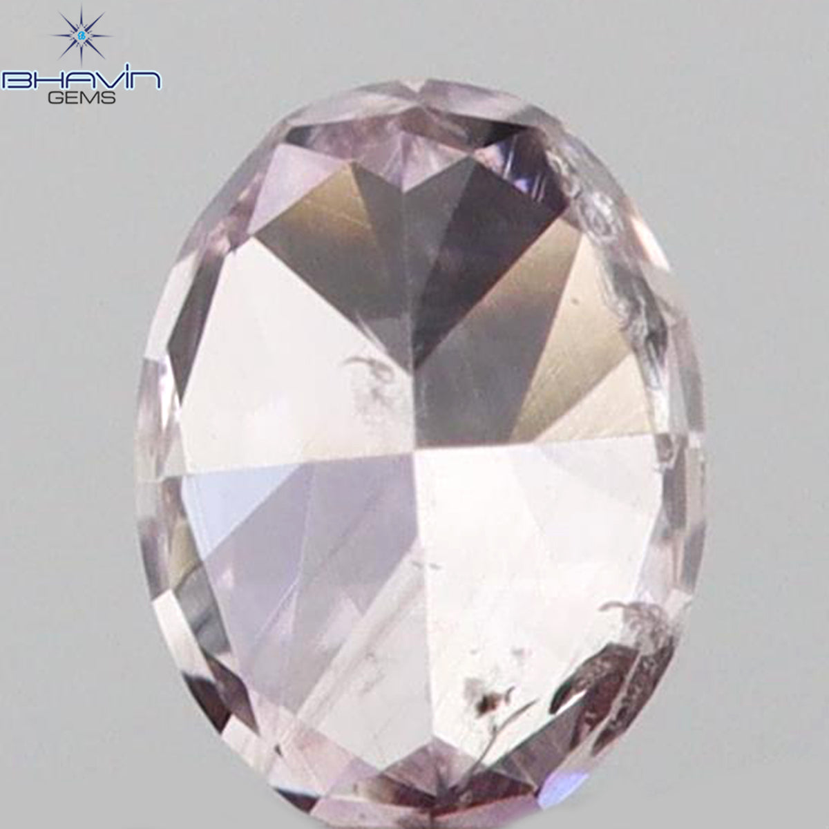 0.07 CT オーバルシェイプ 天然ダイヤモンド ピンクカラー SI1 クラリティ (2.84 MM)