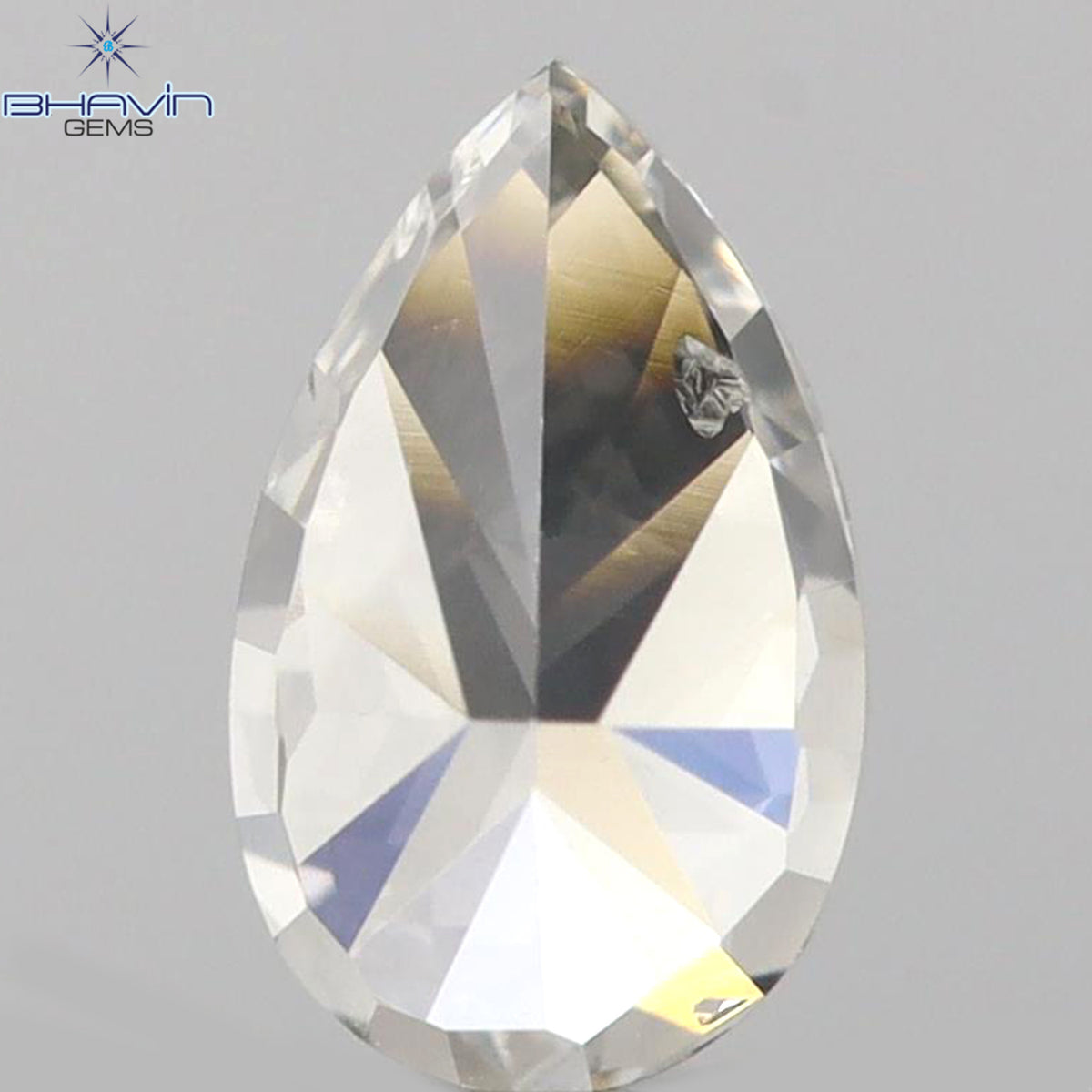 0.25 CT ペアシェイプ 天然ダイヤモンド グレーカラー SI1 クラリティ (4.91 MM)