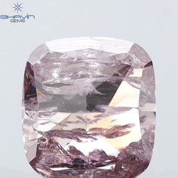 0.40 CT Cushion Shape Natural Diamond Pink Color I3 Clarity (4.37 MM)