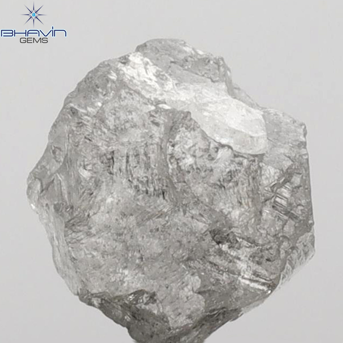 2.52 CT Rough Shape Natural Diamond Salt And Pepper Color (7.88 MM)
