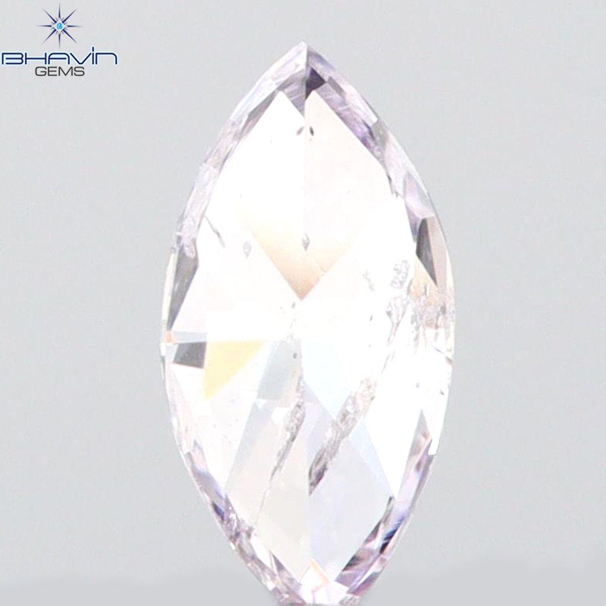 0.10 CT マーキス シェイプ ナチュラル ルース ダイヤモンド ブラウン ピンク カラー VS2 クラリティ (5.00 MM)