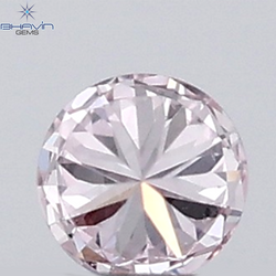 0.18 CT ラウンド ローズ カット シェイプ 天然ダイヤモンド ピンク色 I2 クラリティ (3.86 MM)