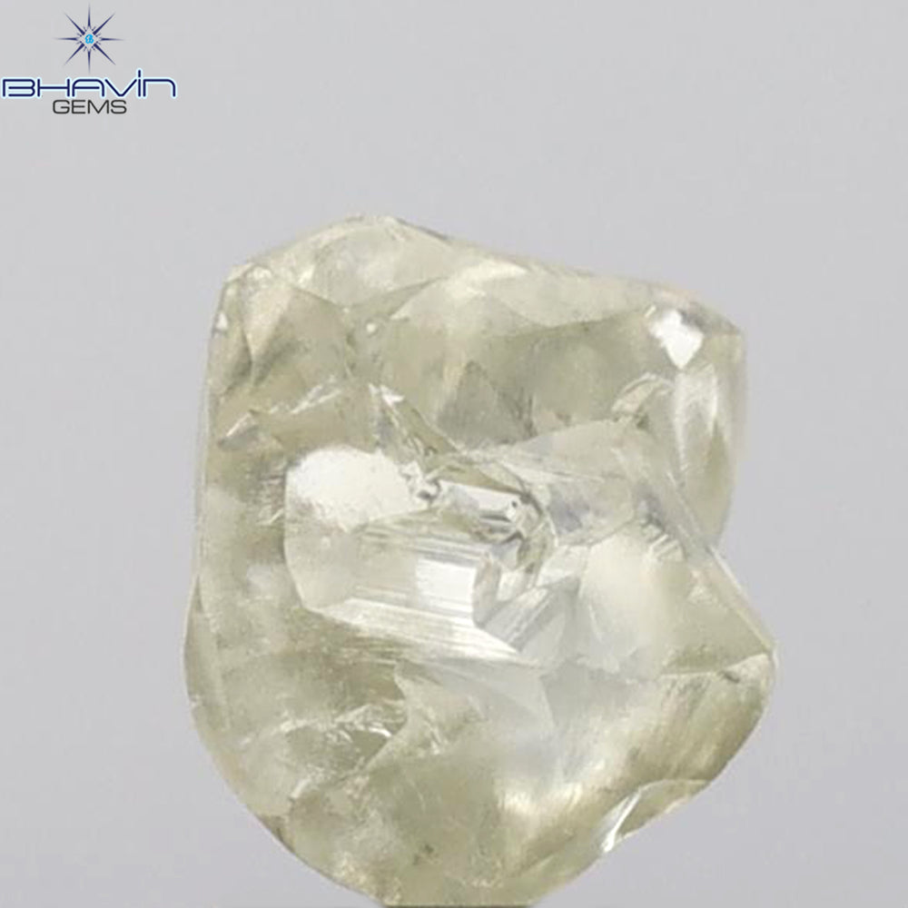 2.52 CT Rough Shape Natural Loose Diamond Yellow (M) Color VS2 Clarity (8.50 MM)