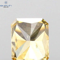 0.31 CT Radiant Shape Natural Diamond Orange (Chameleon) Color SI1 Clarity (4.30 MM)