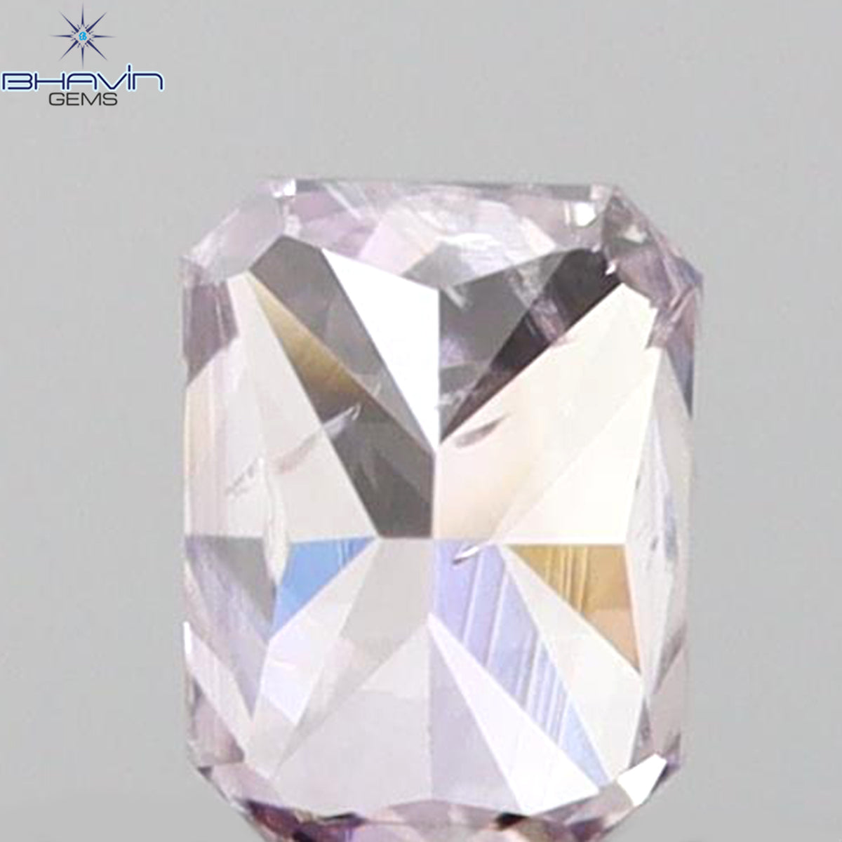 0.10 CT ラディアントシェイプ 天然ダイヤモンド ピンクカラー SI1 クラリティ (2.90 MM)