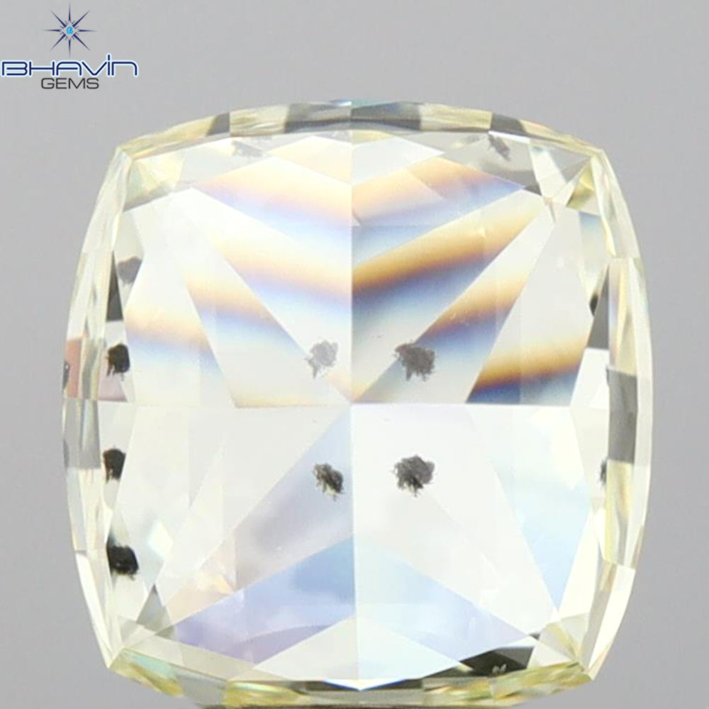GIA Certified 2.01 CT Cushion Diamond Y To Z Color Natural Diamond SI2 Clarity (6.96 MM)