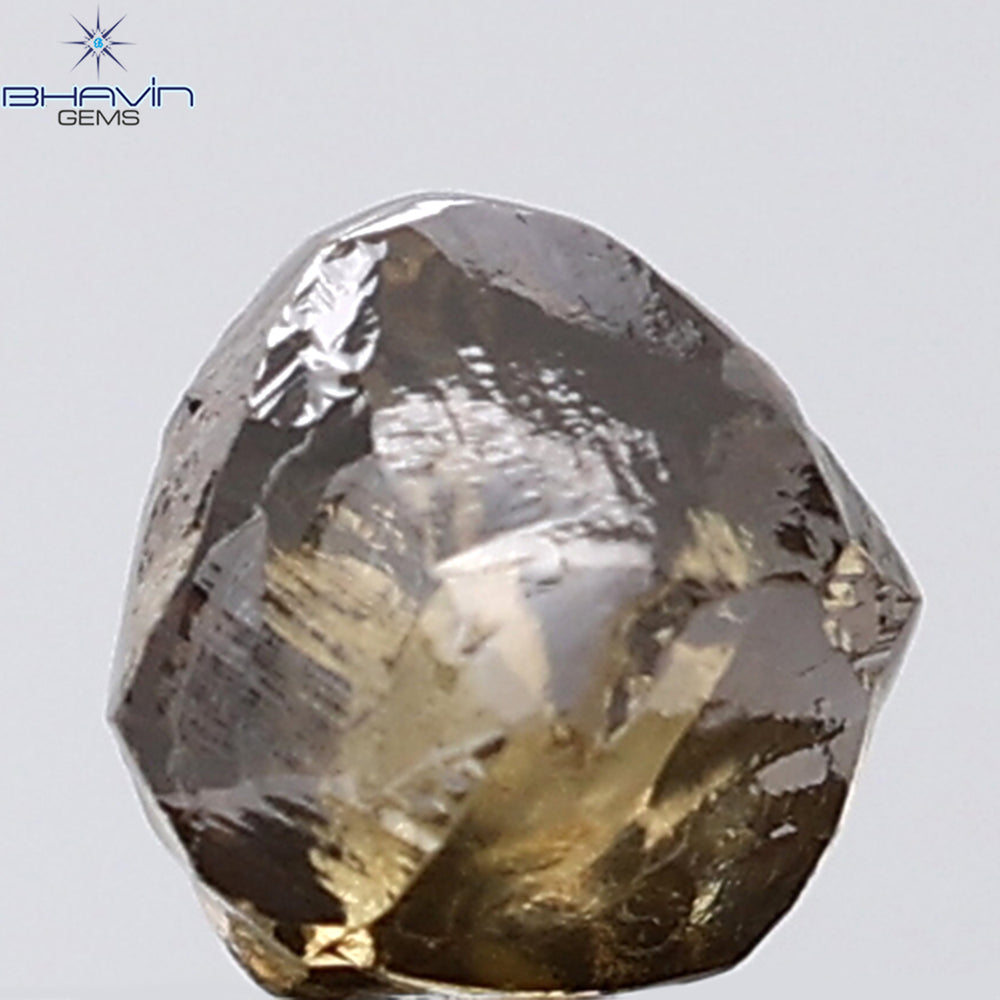 1.30 CT Rough Shape Natural Diamond Brown Color VS Clarity (5.19 MM)