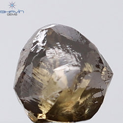 1.30 CT Rough Shape Natural Diamond Brown Color VS Clarity (5.19 MM)