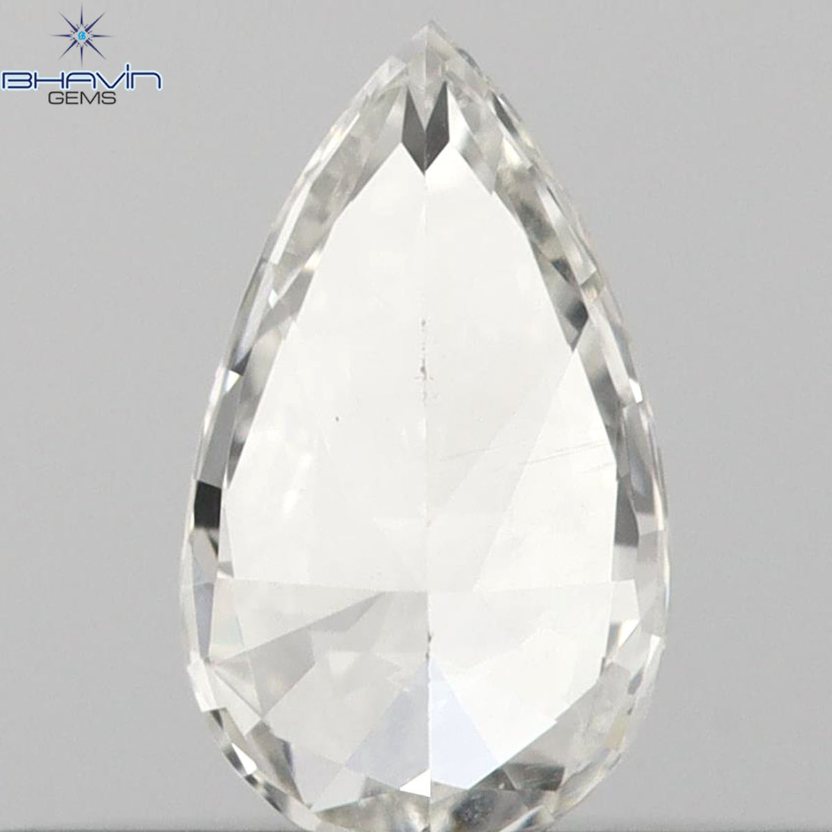 0.13 CT ペアシェイプ 天然ダイヤモンド グレーカラー VS1 クラリティ (4.72 MM)