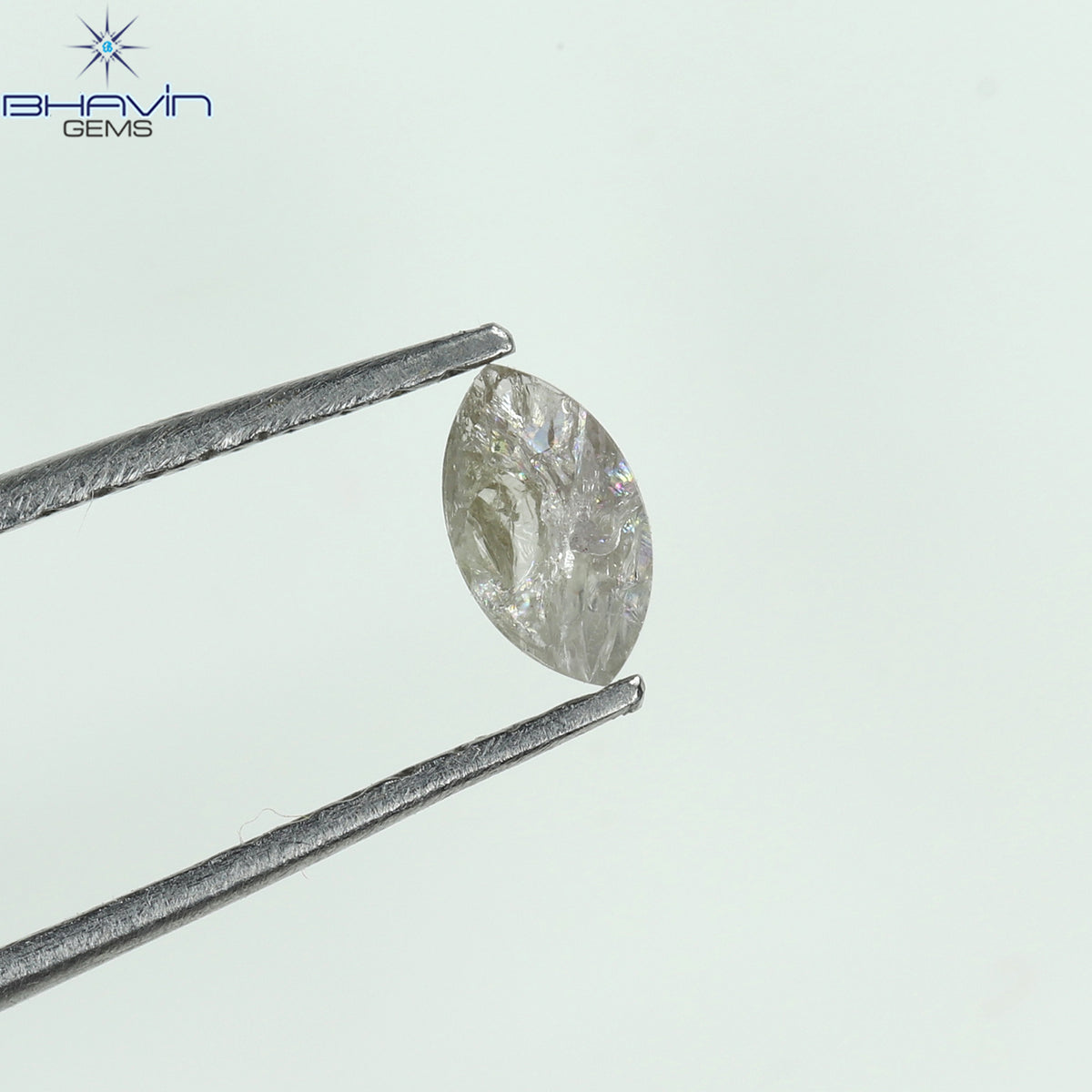 0.21 CT マーキスシェイプ 天然ルースダイヤモンド ピンクカラー I3 クラリティ (5.33 MM)