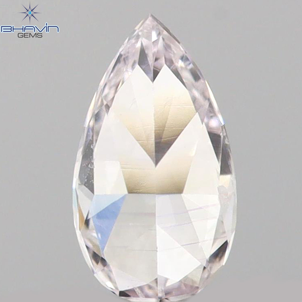 0.17 CT ペアシェイプ 天然ダイヤモンド ピンクカラー VS2 クラリティ (4.46 MM)