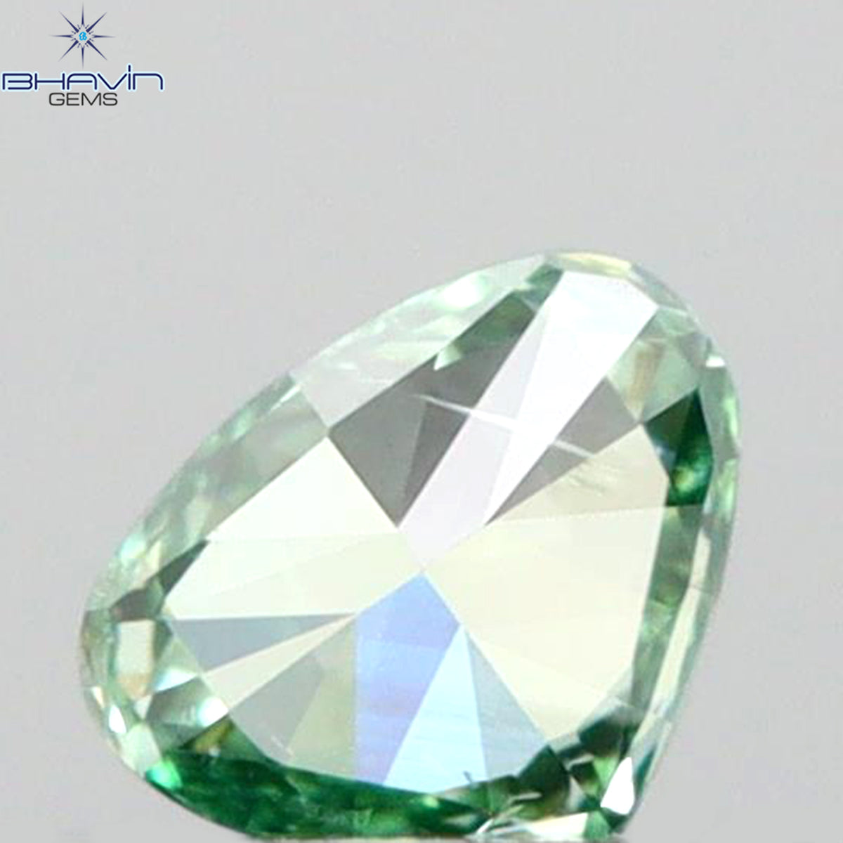 0.12 CT Natural Heart Diamond Enhanced Vivid Green Color Clarity SI2 (3.78 MM)