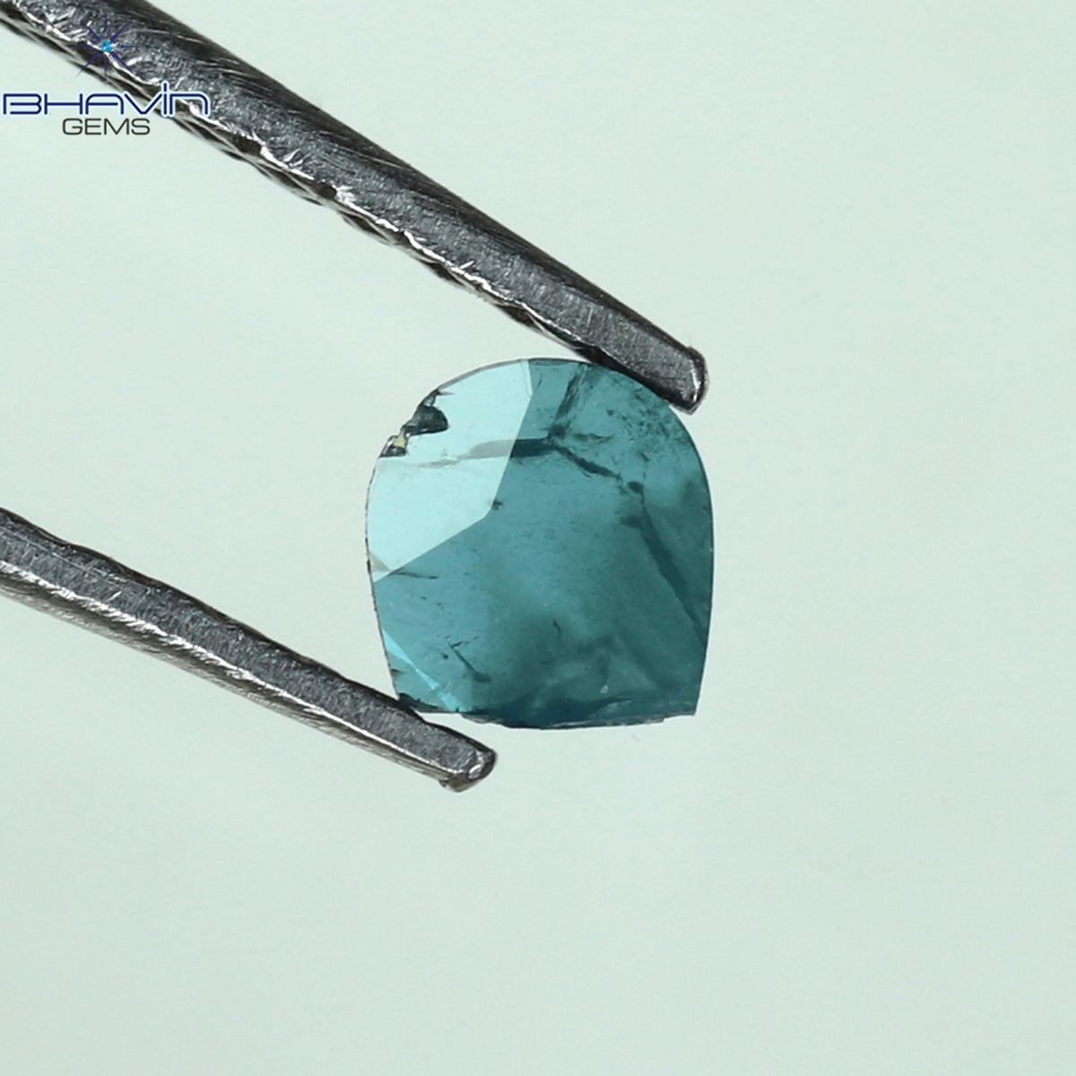 0.11 CT スライスシェイプ 天然ダイヤモンド ブルーカラー I3 クラリティ (3.73 MM)