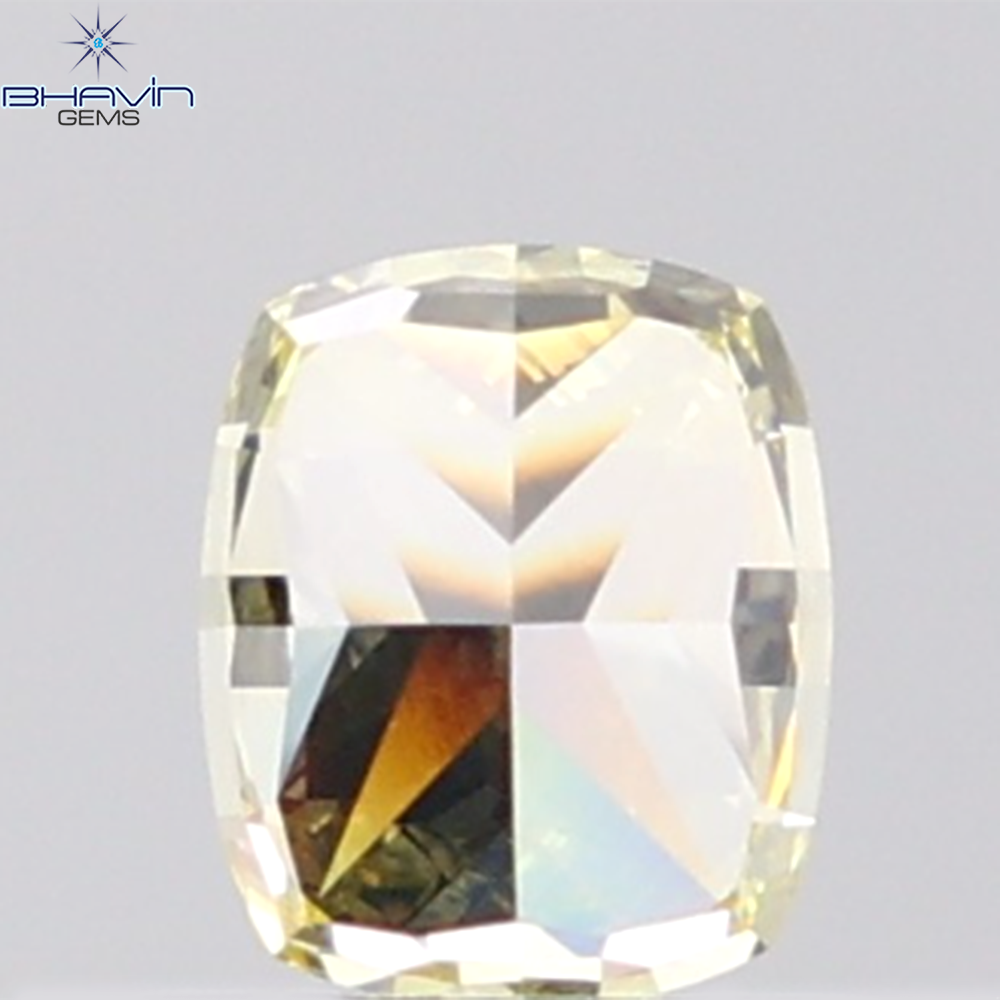 GIA Certified 1.00 CT Cushion Diamond Natural Yellow Color VS2 Clarity (5.86 MM)