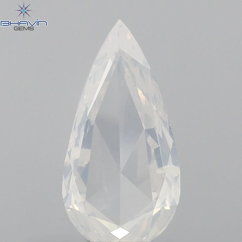 0.52 CT Pear Shape Natural Diamond White Color SI1 Clarity (8.11 MM)